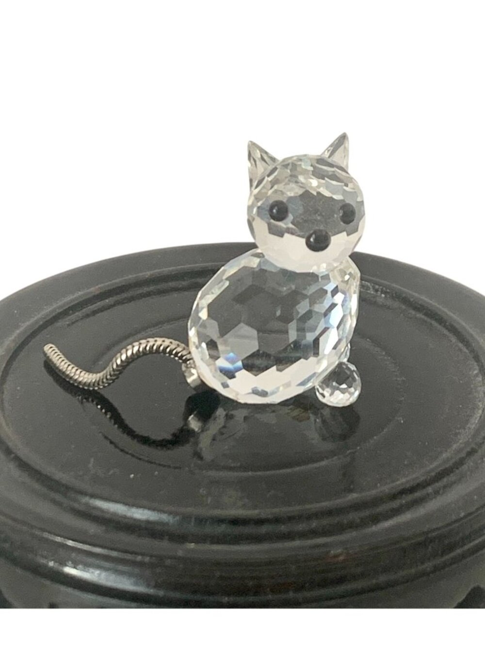 Vintage Swarovski Crystal Mini Cat Figurine Retired